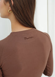 Brown Long Sleeve Rib
