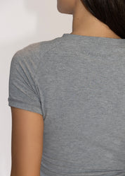 Pure Basics Rib Short Sleeve Grey 
