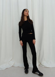 Rib Long Sleeve Black