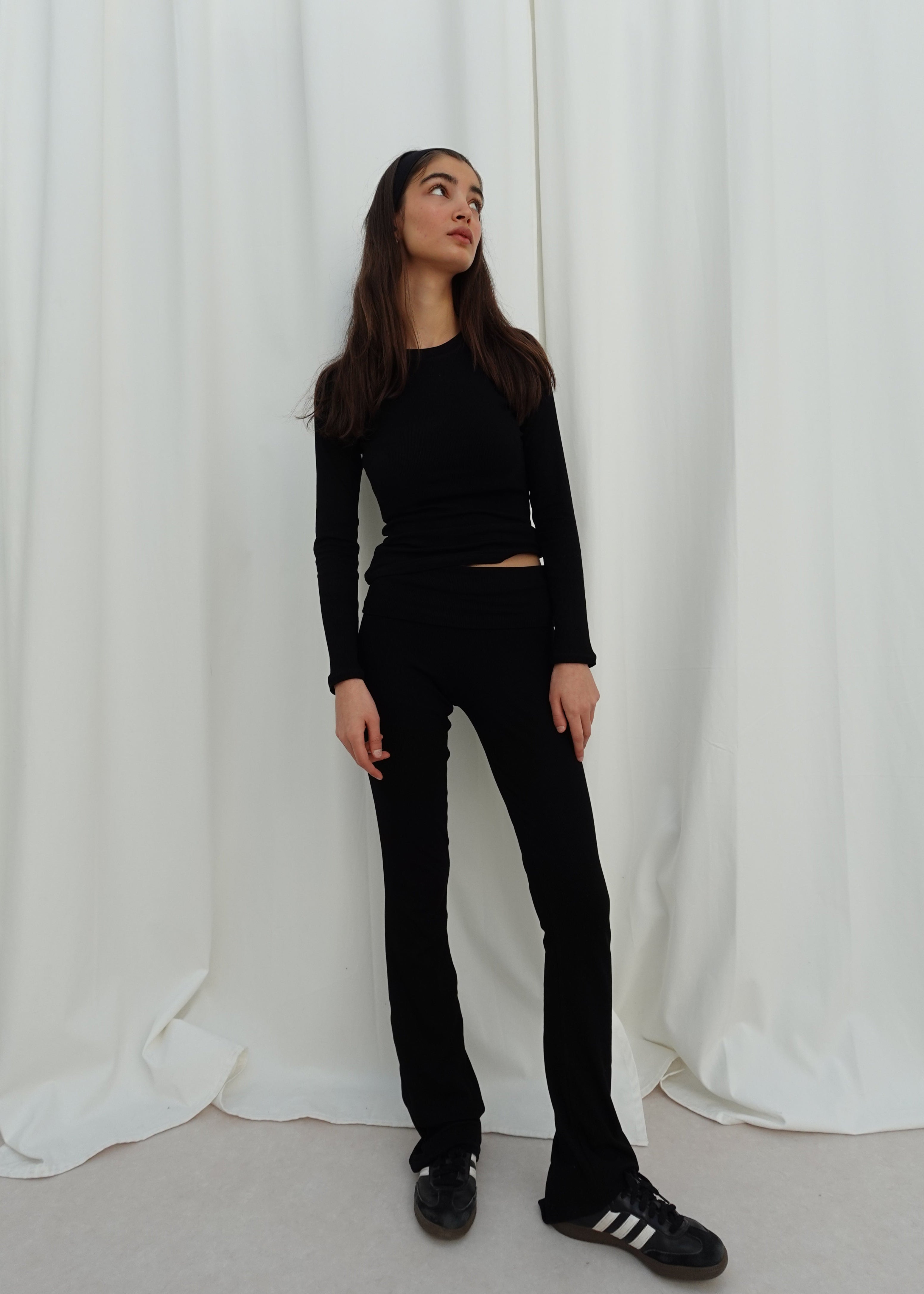 Rib Long Sleeve Black
