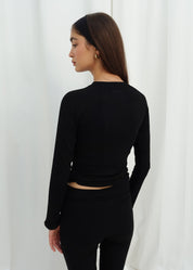 Rib Long Sleeve Black