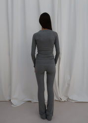 Rib Long Sleeve Grey