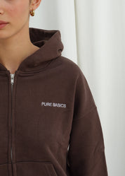 Zip Hoodie Brown