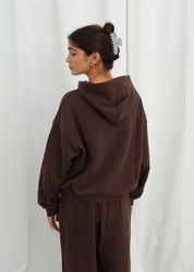 Zip Hoodie Brown