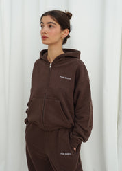 Zip Hoodie Brown