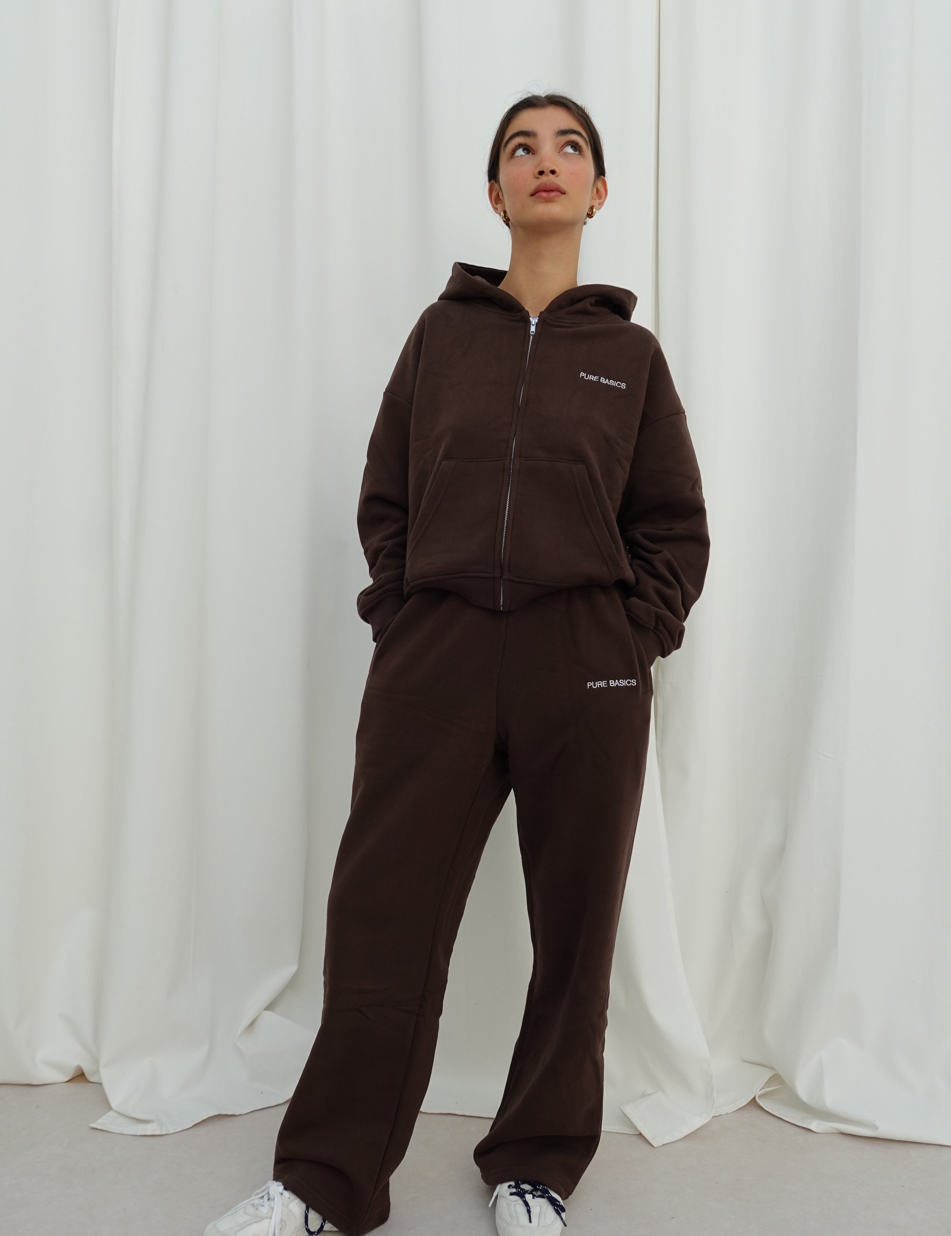 Zip Hoodie Brown
