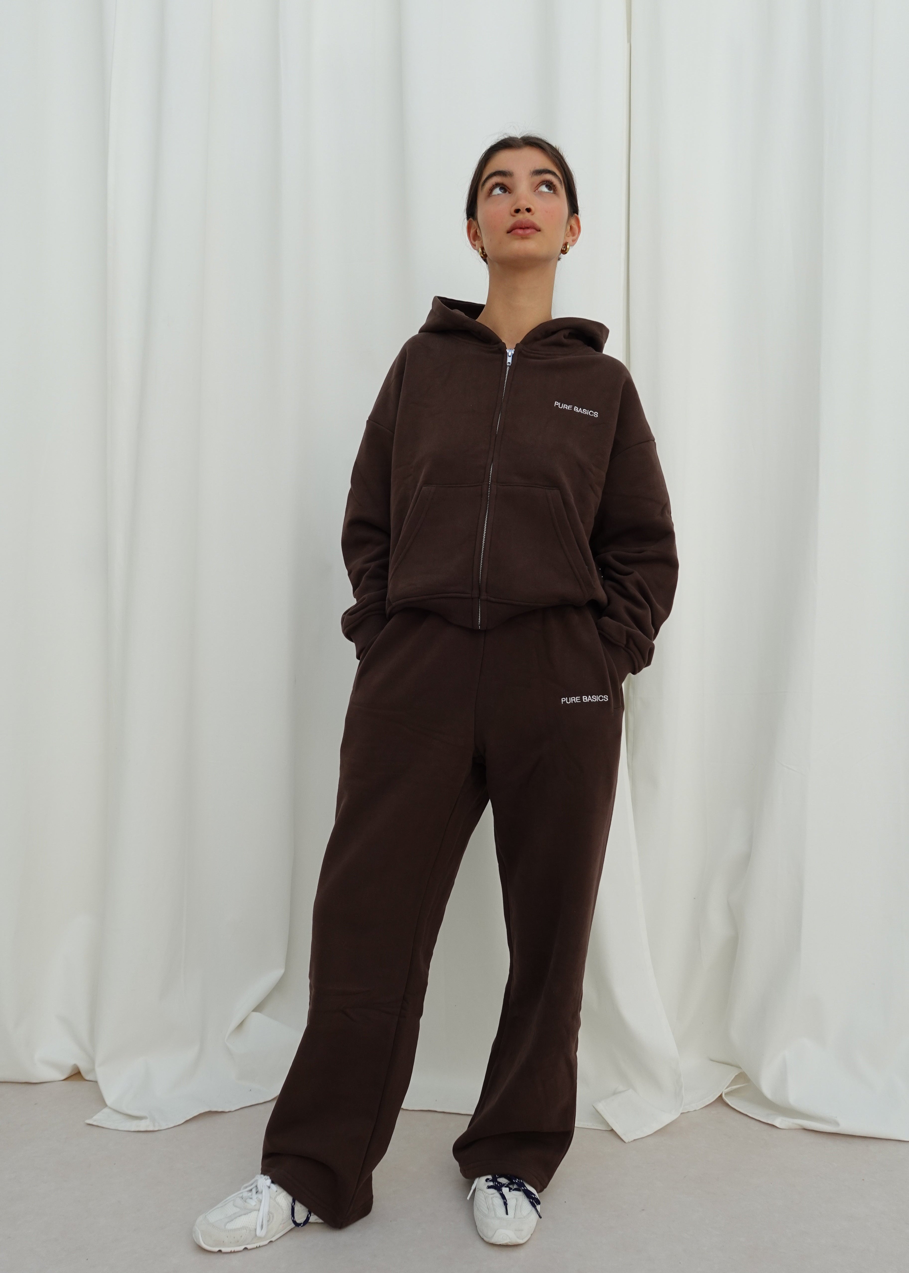 Zip Hoodie Brown