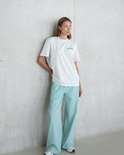Striped Cotton Pants - Green