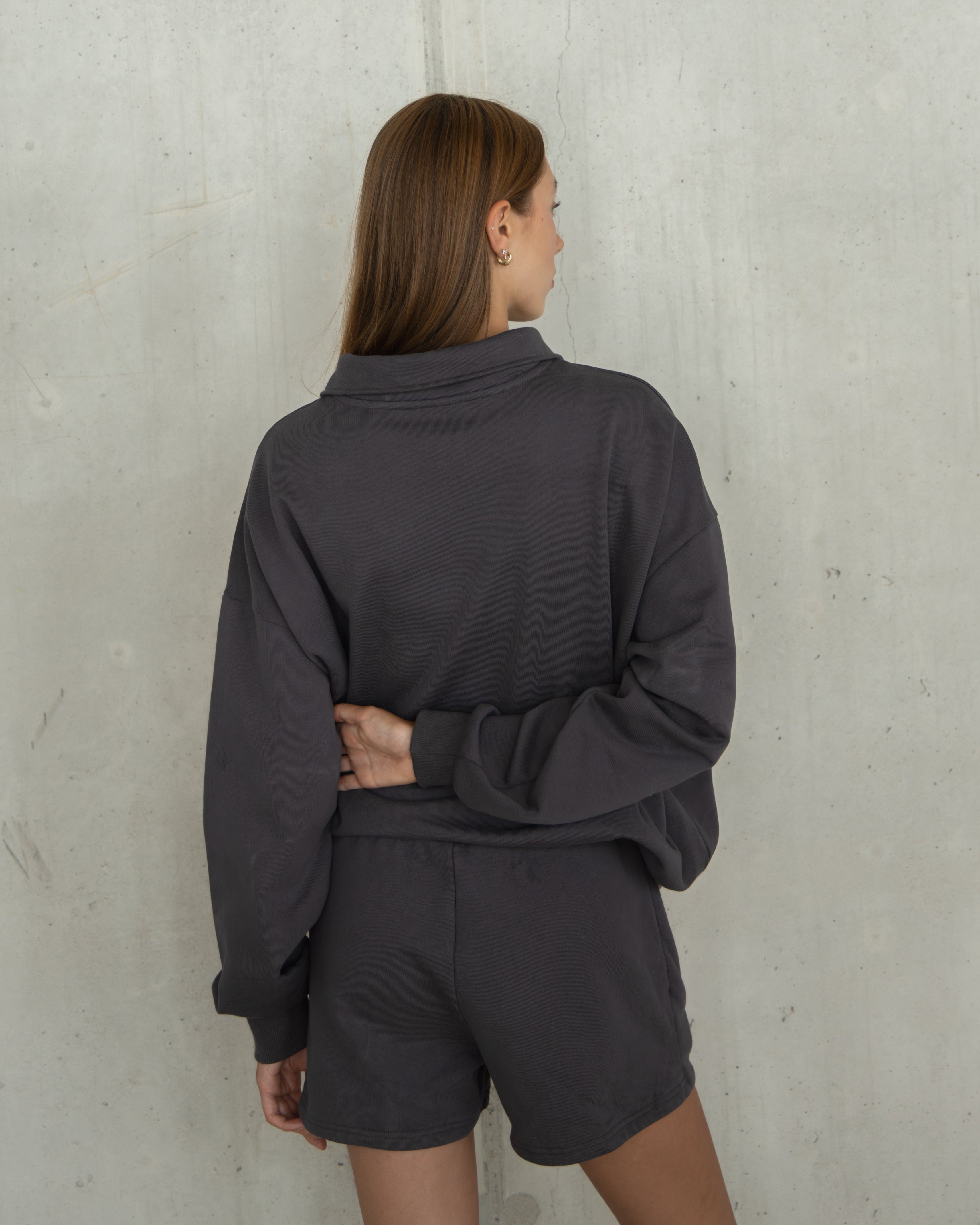 Half Zip Sweatshirt - Charcoal